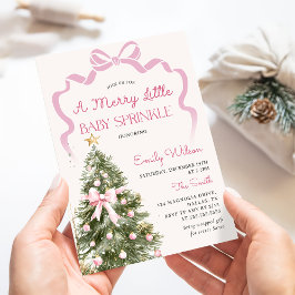 Een vrolijke kleine kerst baby shower uitnodiging