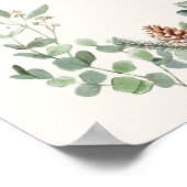 Een vrolijke kleine kerst bruiloft feest welkom poster (Hoek)