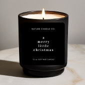 Een vrolijke kleine kerstminimalistische sojakaars vierkante sticker