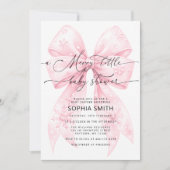 Een vrolijke kleine winter blush roze boog Baby sh Kaart (Voorkant)