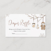 Een vrolijke kleine winter kerst luier Raffle Informatiekaartje (Voorkant)