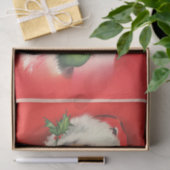 Een vrolijke knipogende kerstman die zijn lijst le tissuepapier (Geschenk)