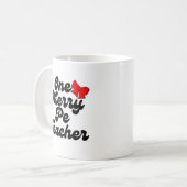 Eén vrolijke leraar per koffiemok (Voorkant links)