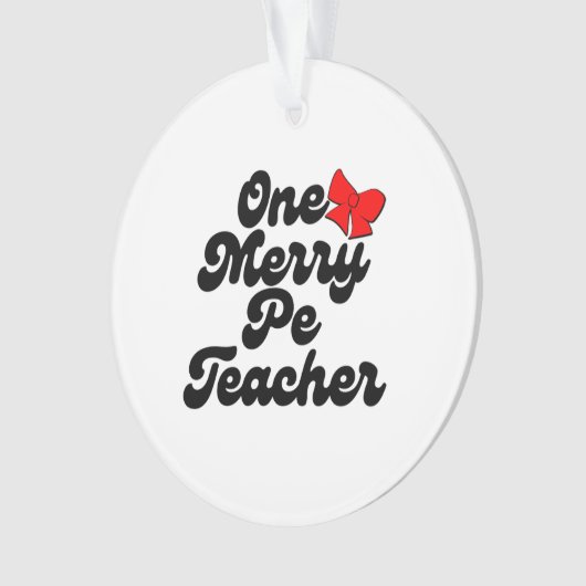 Eén vrolijke leraar per ornament (voorkant)