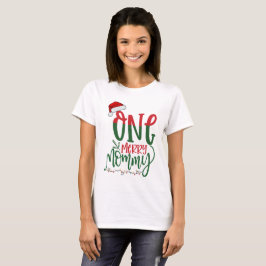 Een vrolijke mama familie bijpassende kerst t-shirt