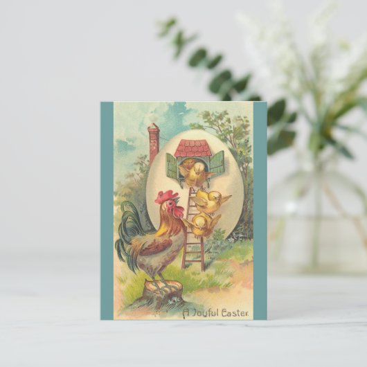 Een vrolijke Pasen Feestdagenkaart (Staand voorkant)