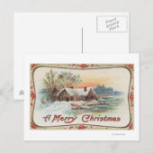 Een vrolijke Scène van het Land ChristmasA Feestdagenkaart (Voorkant / Achterkant)