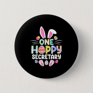 Een vrolijke secretaresse, leuke Pasen dag  Ronde Button 5,7 Cm
