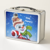 Een vrolijke sneeuwman    