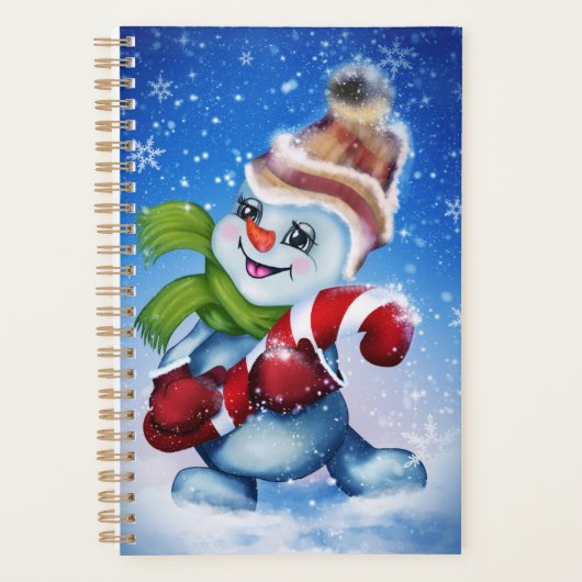 Een vrolijke sneeuwman planner (Voorkant)