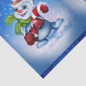 Een vrolijke sneeuwman tissuepapier (Detail)