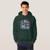 Een vrolijke sneeuwpopviering hoodie (Voorkant volledig)