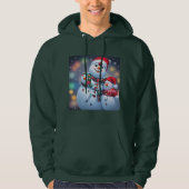 Een vrolijke sneeuwpopviering hoodie (Voorkant)