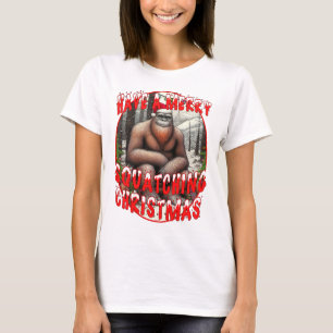 Een vrolijke squatching kerst t-shirt