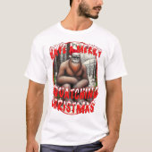 Een vrolijke squatching kerst t-shirt (Voorkant)