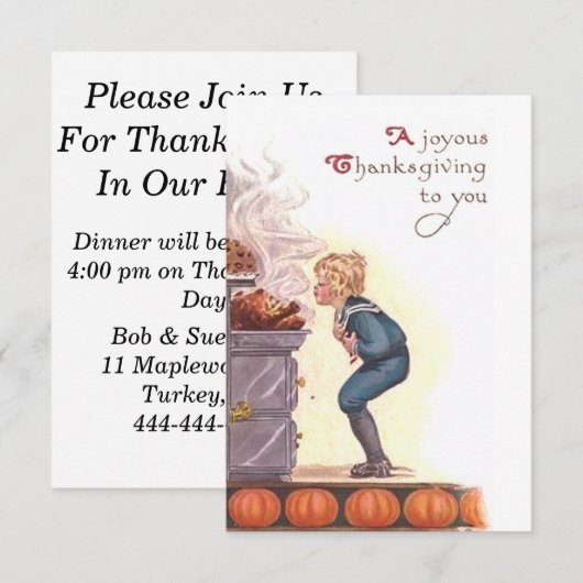 Een vrolijke stijl van de Uitnodiging van de Than (Voorkant / Achterkant)