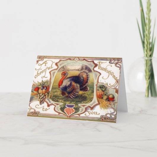 Een vrolijke Thanksgiving voor je Sticker Feestdagen Kaart (Voorkant)