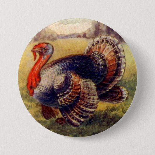 Een vrolijke Thanksgiving voor je  Sticker Ronde Button 7,6 Cm (Voorkant)