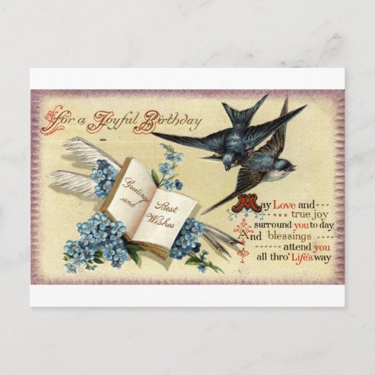 Een vrolijke verjaardag 1913 Repro Briefkaart (Voorkant)