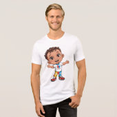 Een vrolijke viering van autisme bewustzijn Tri-Blend shirt (Voorkant volledig)