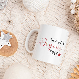 Een vrolijke vrije kerst koffiemok