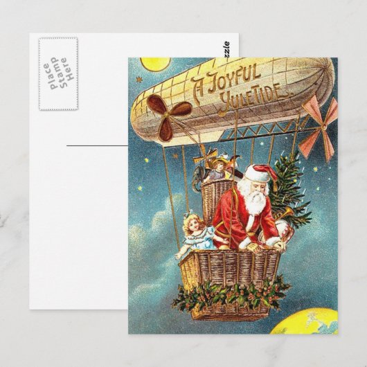 Een vrolijke Yule Tide Briefkaart (Voorkant / Achterkant)