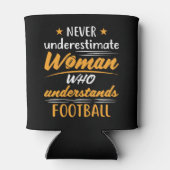 Een vrouw begrijpt nooit Football Blikjeskoeler (Achterkant)