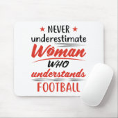 Een vrouw begrijpt nooit Football Muismat (Met muis)