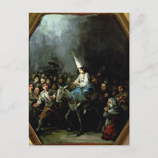 Een vrouw beschadigd door de verovering briefkaart (Voorkant)