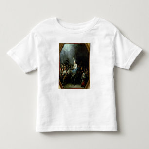 Een vrouw beschadigd door de verovering kinder shirts