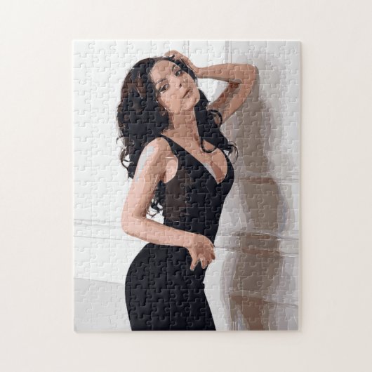 EEN VROUW BETALEN LEGPUZZEL (Verticaal)