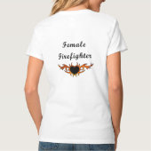Een Vrouw brandweerman Tattoo T-shirt (Achterkant)