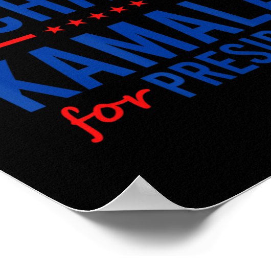 Een vrouw die de leiding heeft over Kamala Harris  Poster (Hoek)