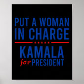 Een vrouw die de leiding heeft over Kamala Harris  Poster (Voorkant)