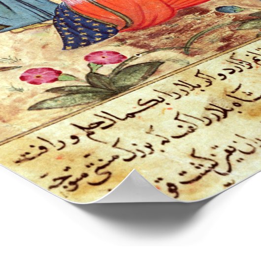 Een vrouw die de sultan aan het uitzoeken is poster (Hoek)