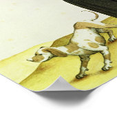 Een vrouw die een dienblad met fruit op haar hoofd poster (Hoek)