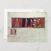 Een vrouw die een eed aflegt briefkaart (Voorkant / Achterkant)