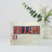 Een vrouw die een eed aflegt briefkaart (Staand voorkant)