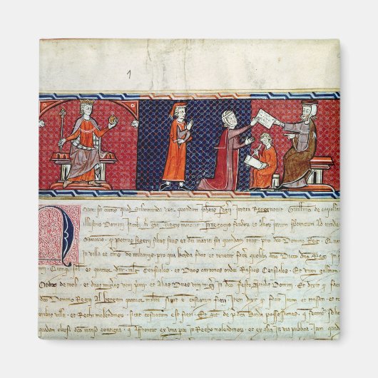 Een vrouw die een eed aflegt magneet (Voorkant)