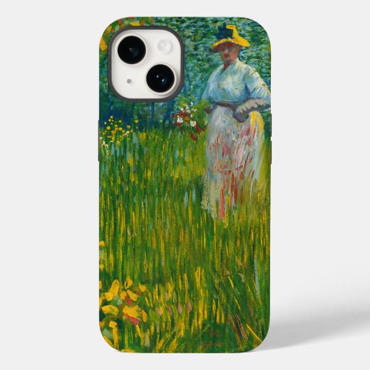Een vrouw die in een tuin loopt - Vincent van Gogh Case-Mate iPhone Case (Achterkant)