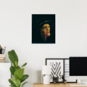 Een vrouw die lacht poster (Thuiskantoor)