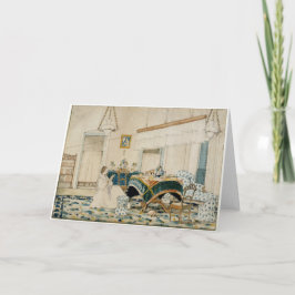 Een vrouw die leest - Blanco notitie Kaart alle ke