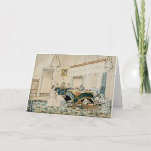 Een vrouw die leest - Blanco notitie Kaart alle ke