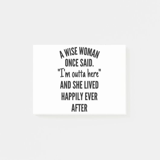 Een vrouw die ooit zei: post-it® notes (Voorkant)