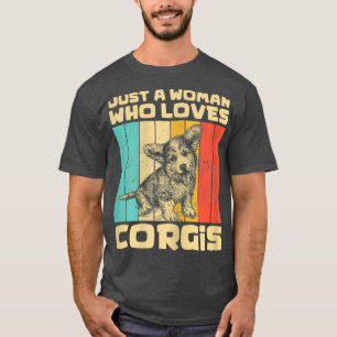 Een vrouw die van Corgis Corgi houdt T-shirt