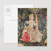 Een vrouw draaien briefkaart (Voorkant / Achterkant)