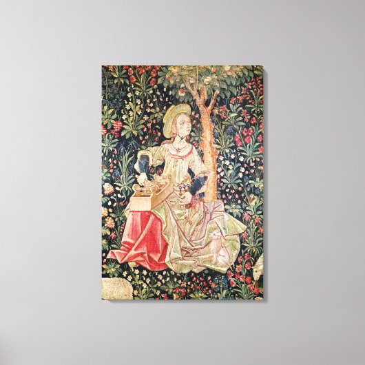 Een vrouw draaien canvas afdruk (Voorkant)