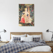 Een vrouw draaien canvas afdruk (Insitu (Slaapkamer))