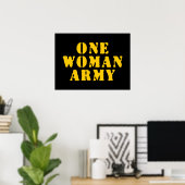 EEN VROUW EEN LEGER POSTER (Thuiskantoor)
