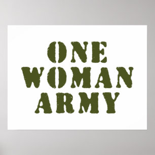 EEN VROUW EEN LEGER POSTER
